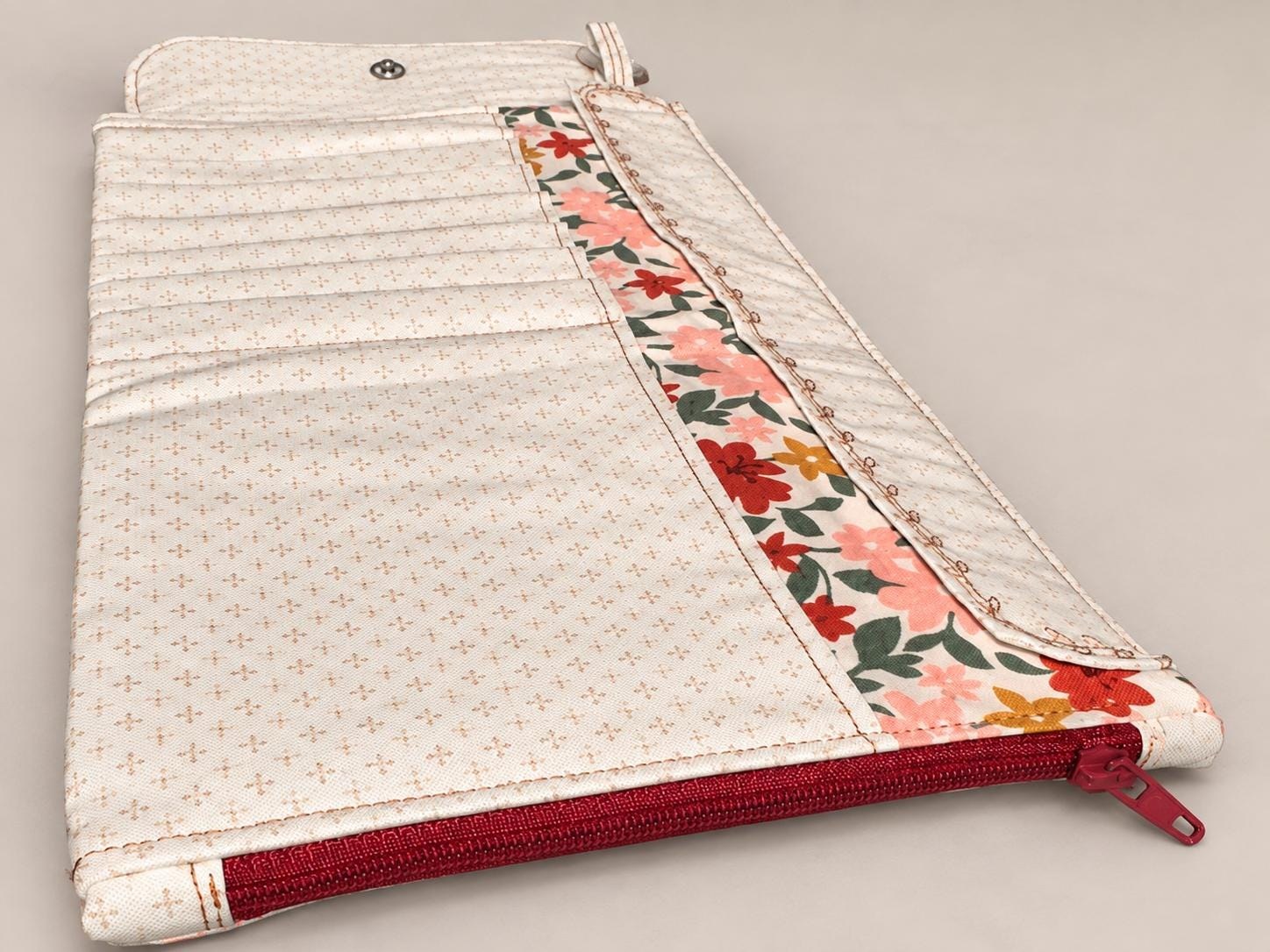 Quilted Floral Crochet Hook Case, view 6