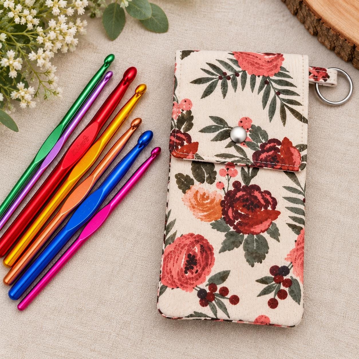 Floral Snap Pouch