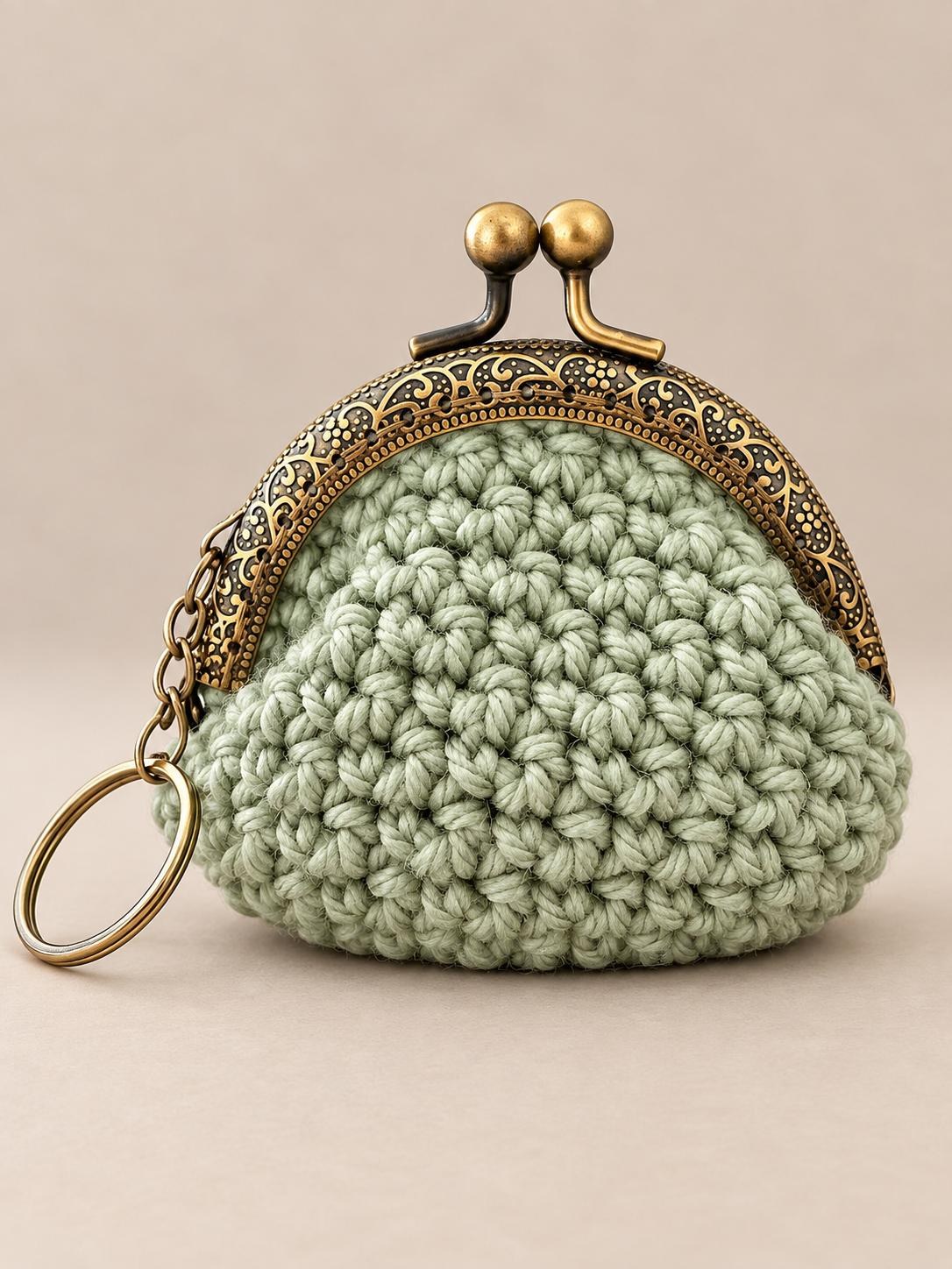 Crochet Kiss-Lock Coin Purse, view 2