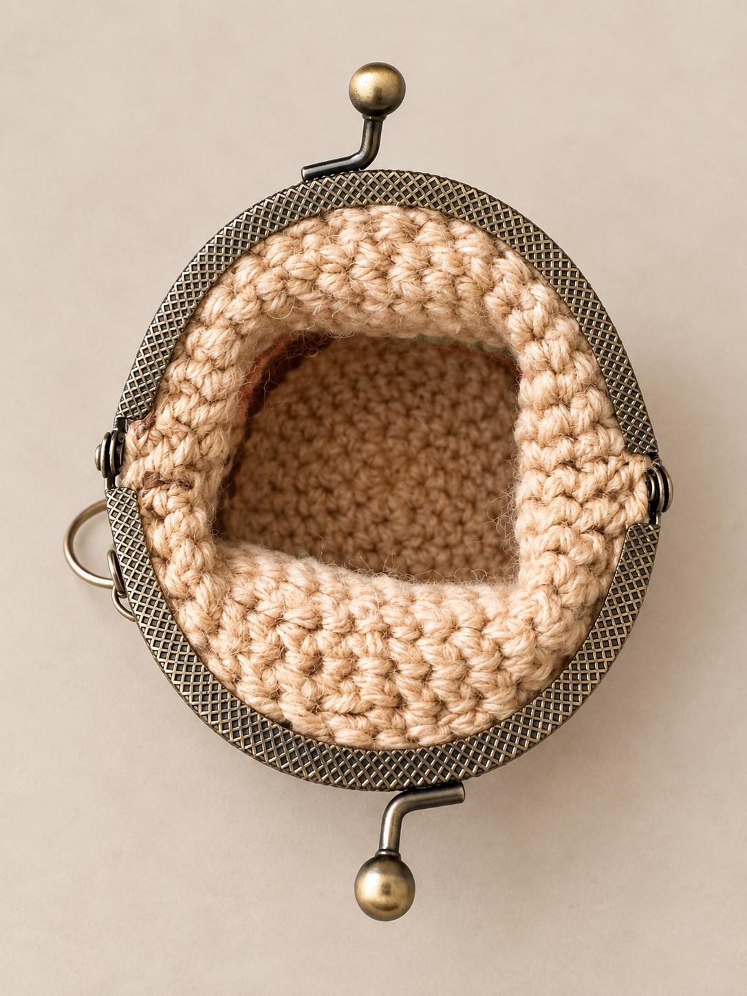 Crochet Kiss-Lock Coin Purse, view 3