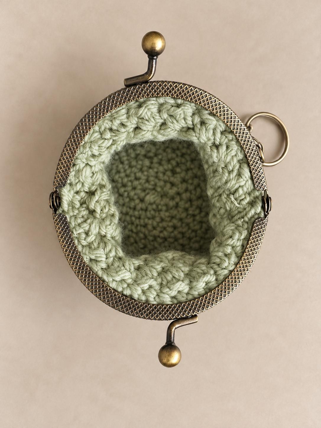 Crochet Kiss-Lock Coin Purse, view 4
