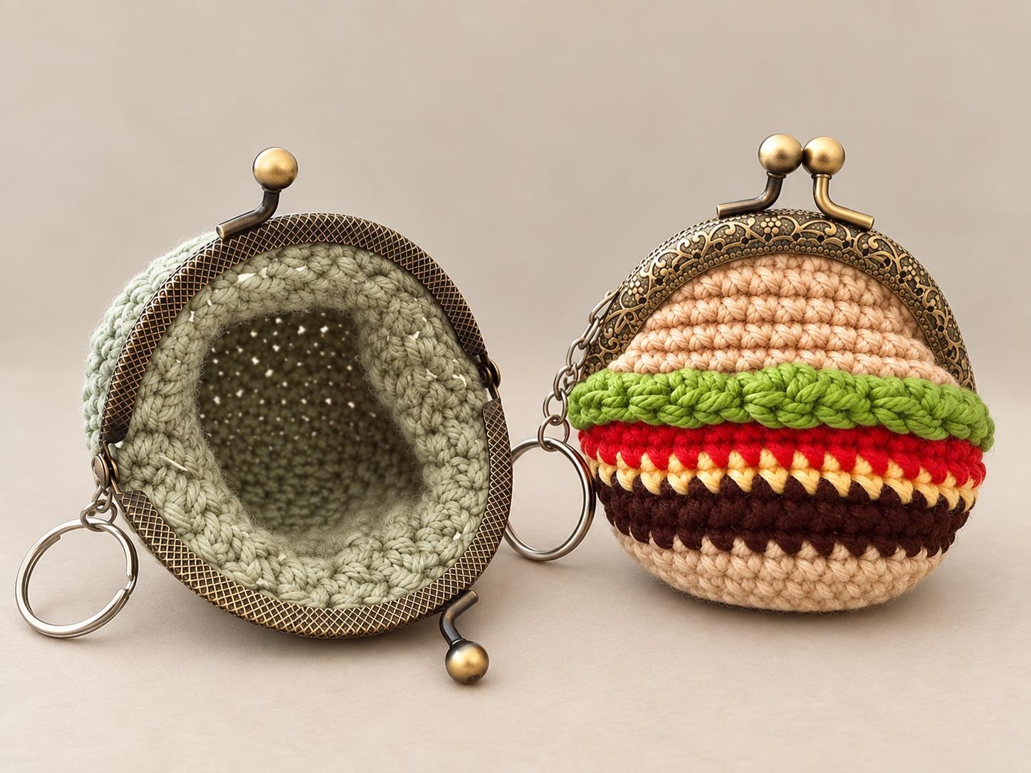 Crochet Kiss-Lock Coin Purse, view 5