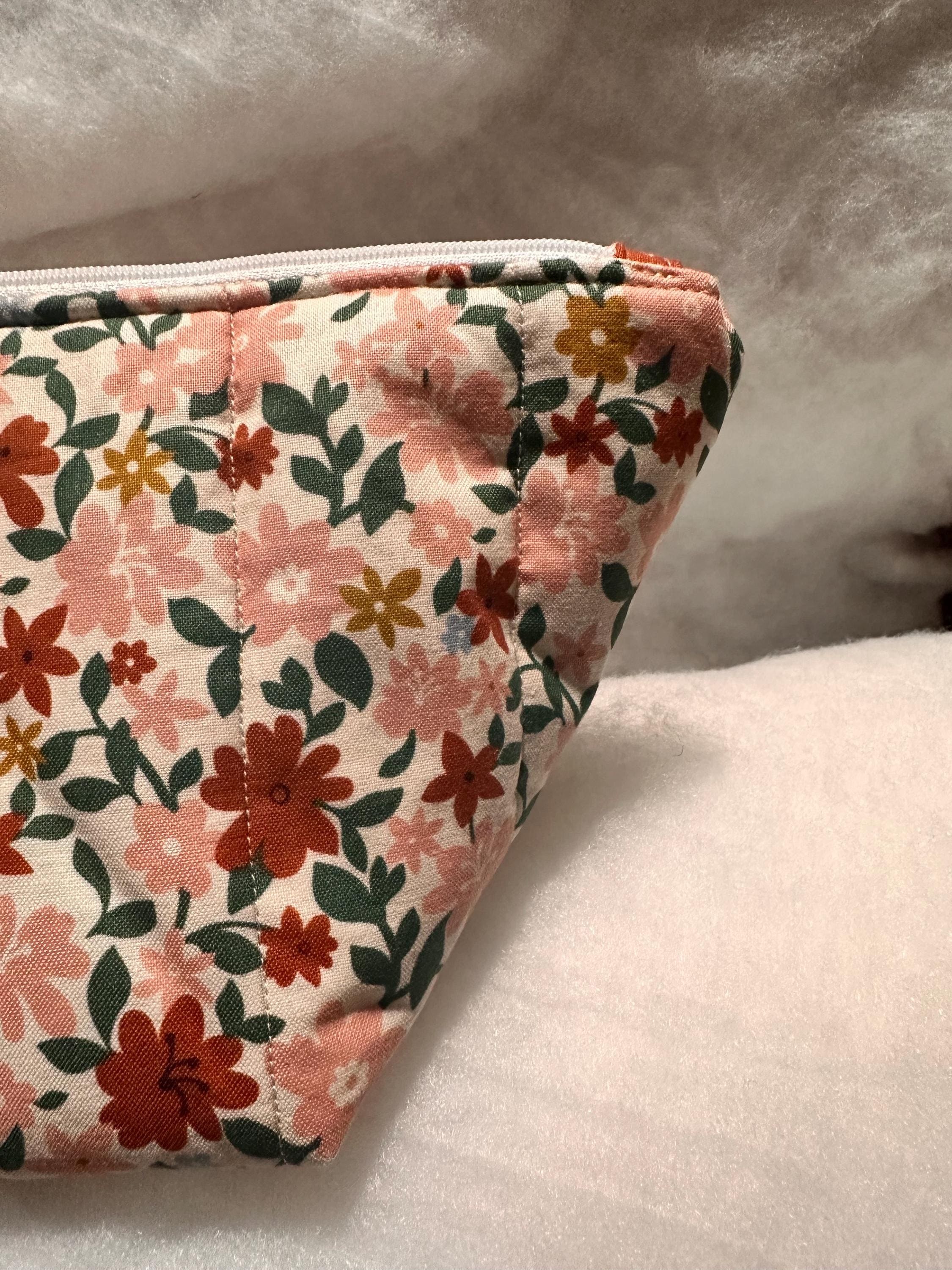 Floral Quilted Zipper Pouch, view 10