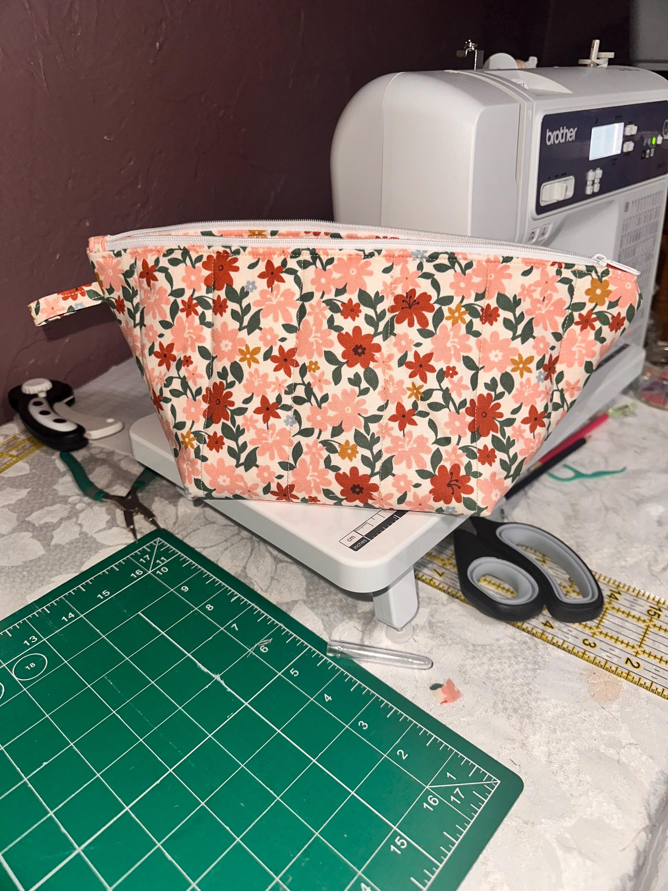 Floral Quilted Zipper Pouch, view 11