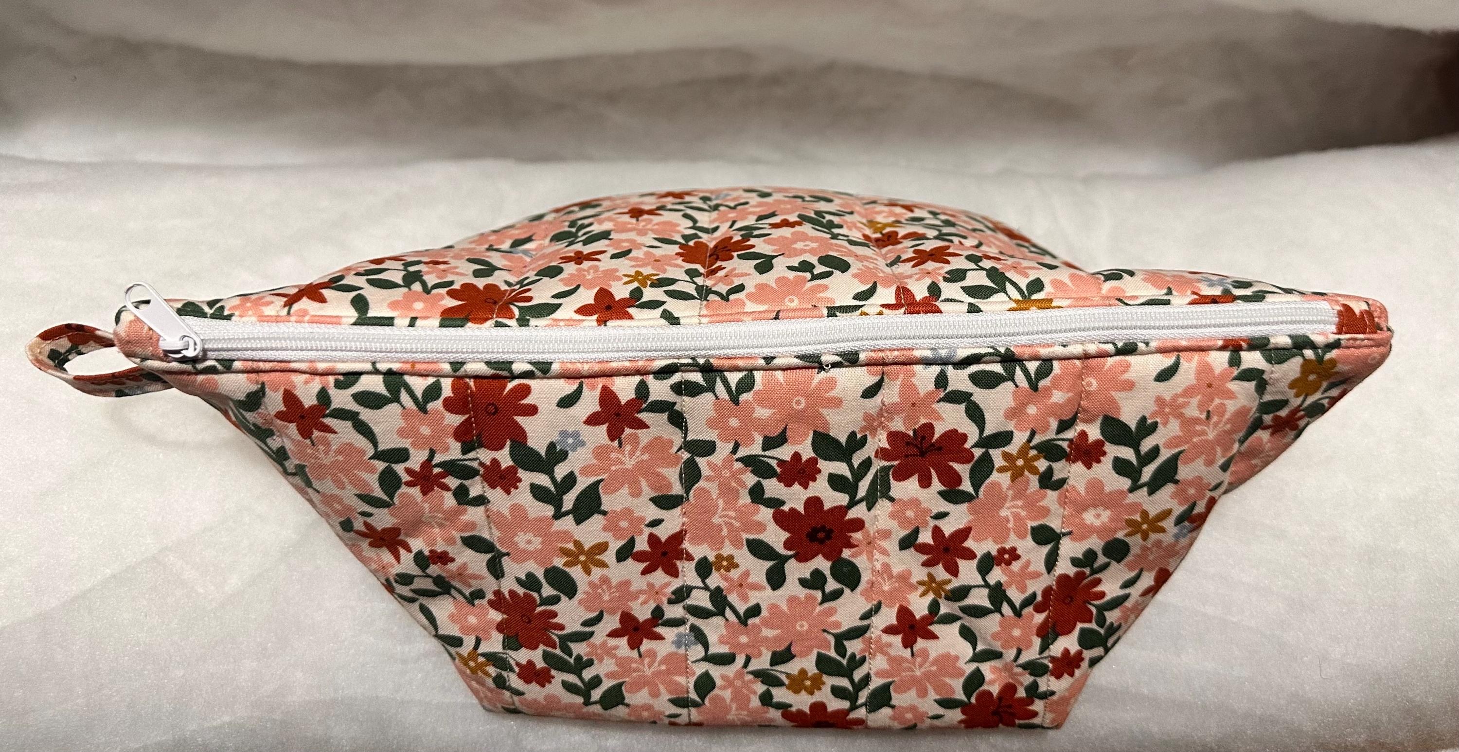 Floral Quilted Zipper Pouch, view 6