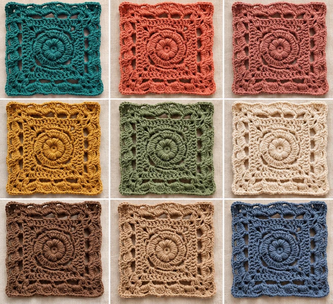 Heirloom Bloom Floral Granny Square, view 4