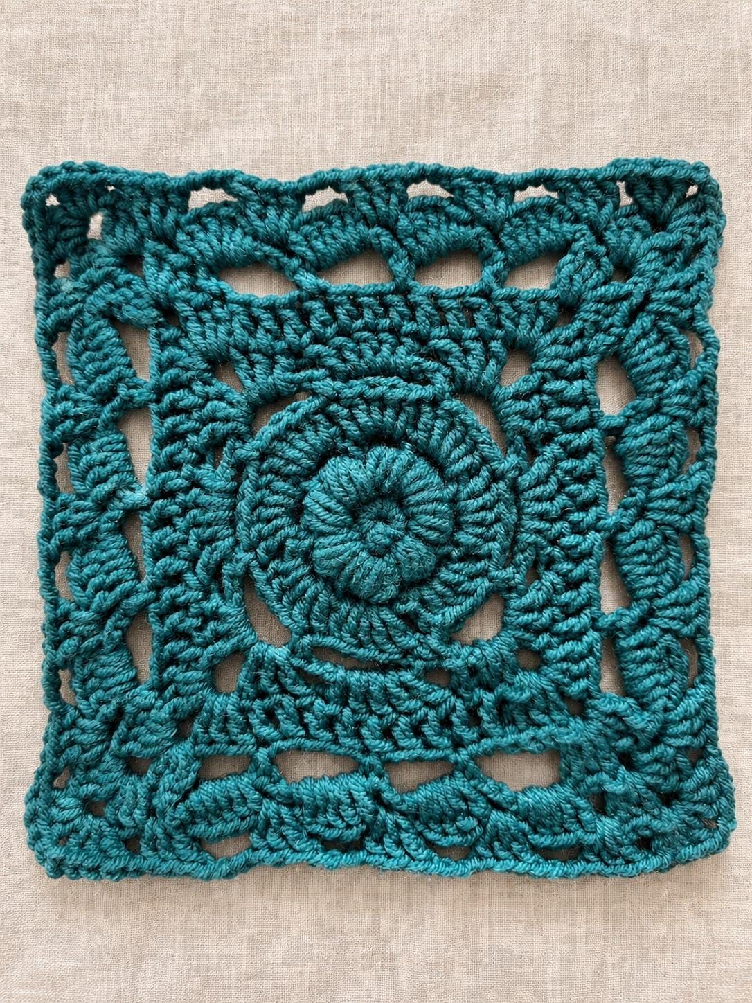 Heirloom Bloom Floral Granny Square, view 2