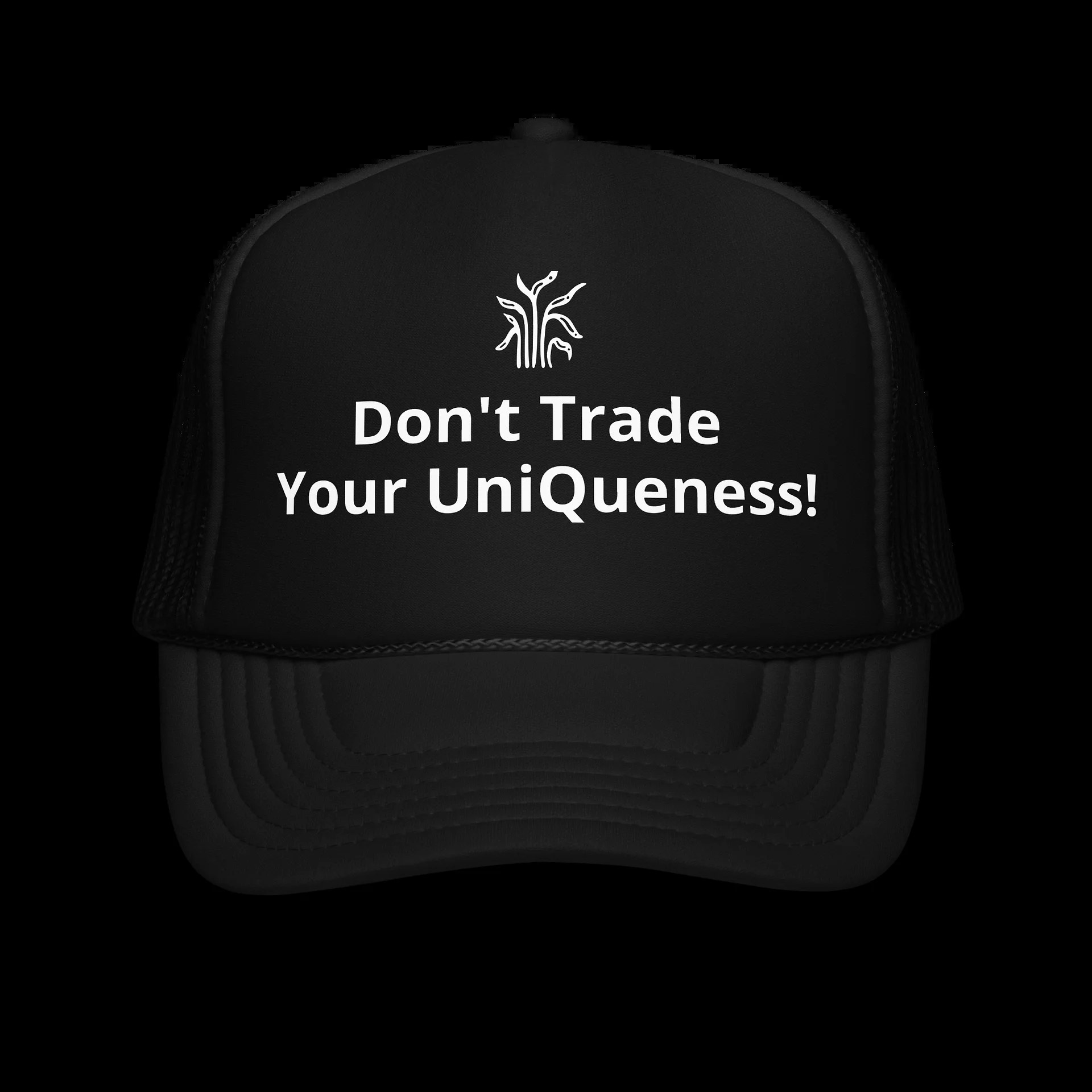 Don’t Trade Your Uniqueness Trucker Hat product view