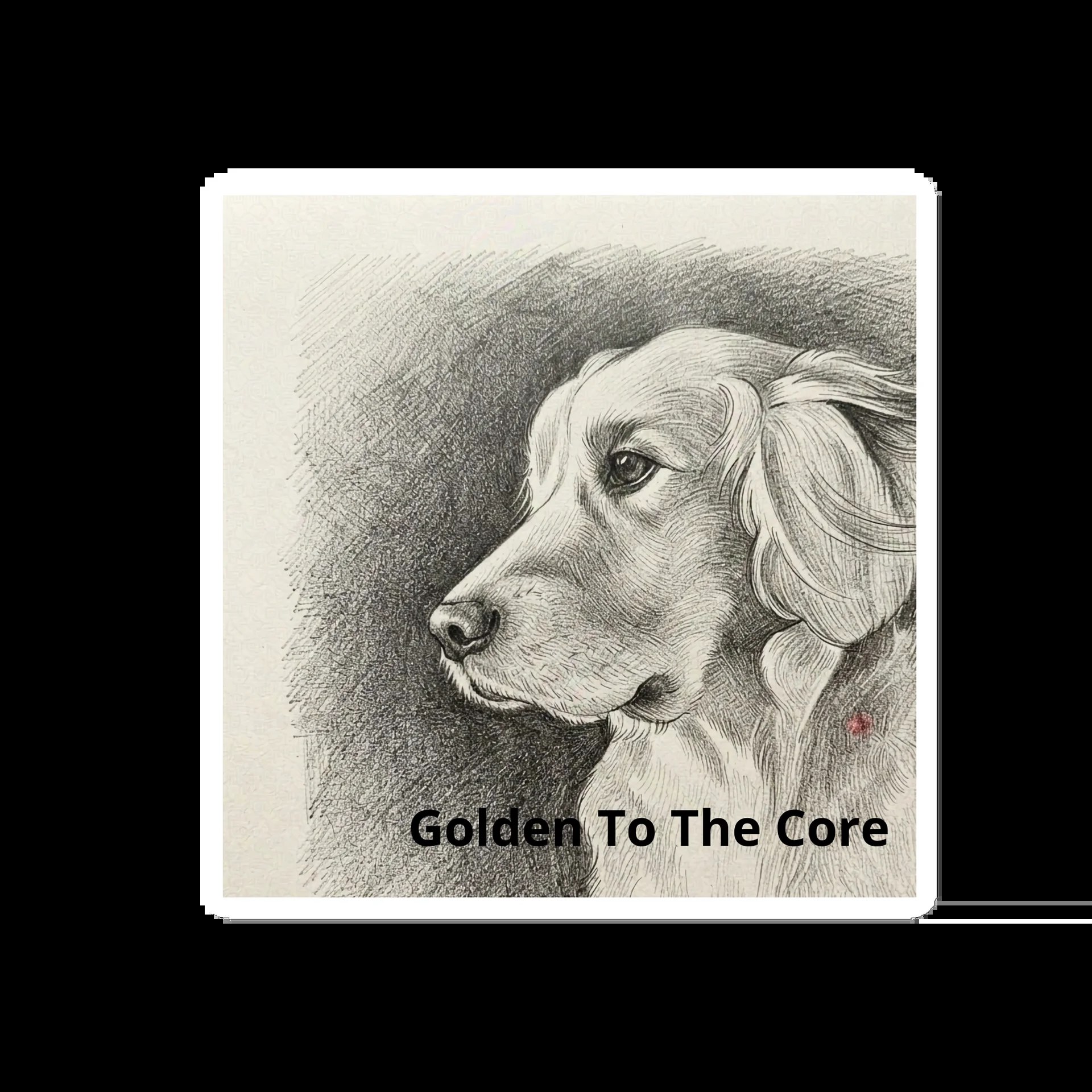 Golden To The Core Dog Magnet product view