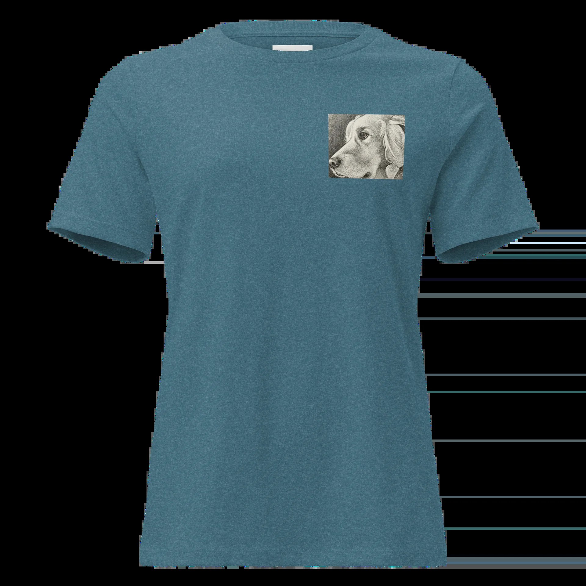 Pencil Sketch Dog Portrait Tee product view