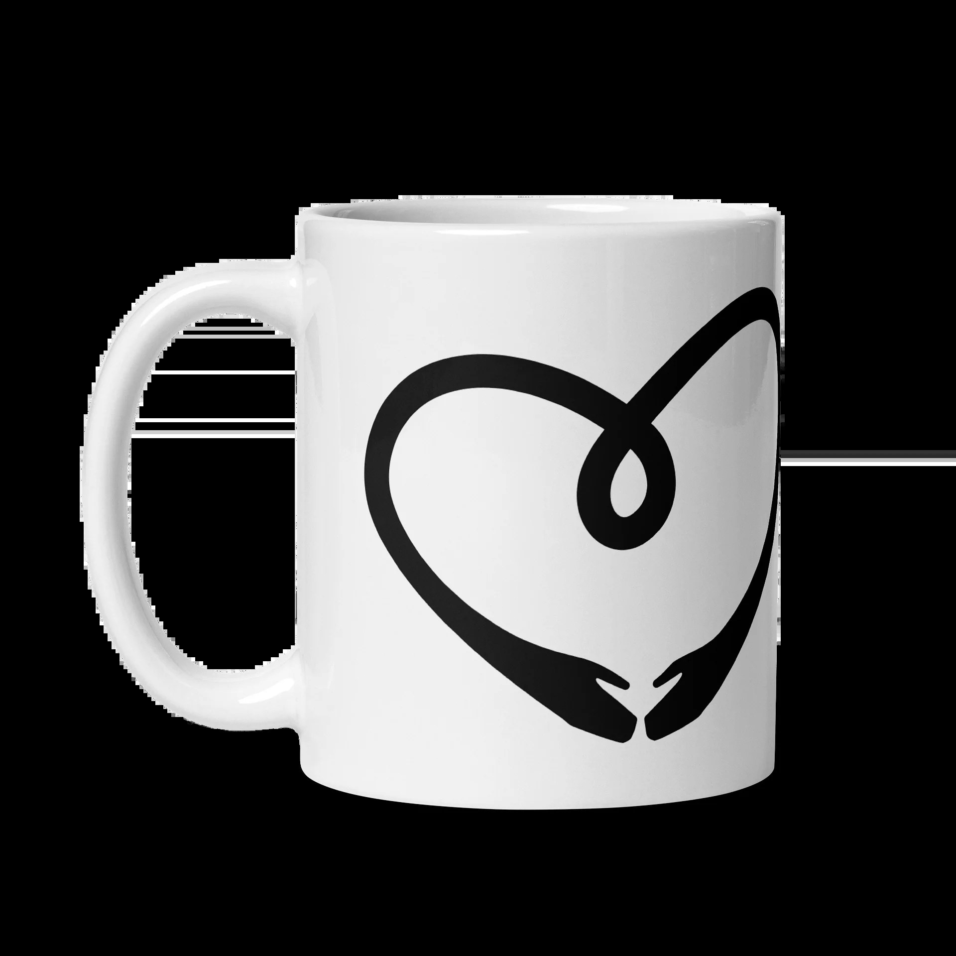 White Dog Glossy Mug product view