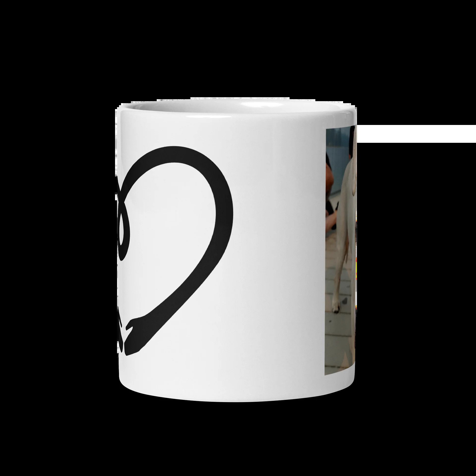White Dog Glossy Mug product view
