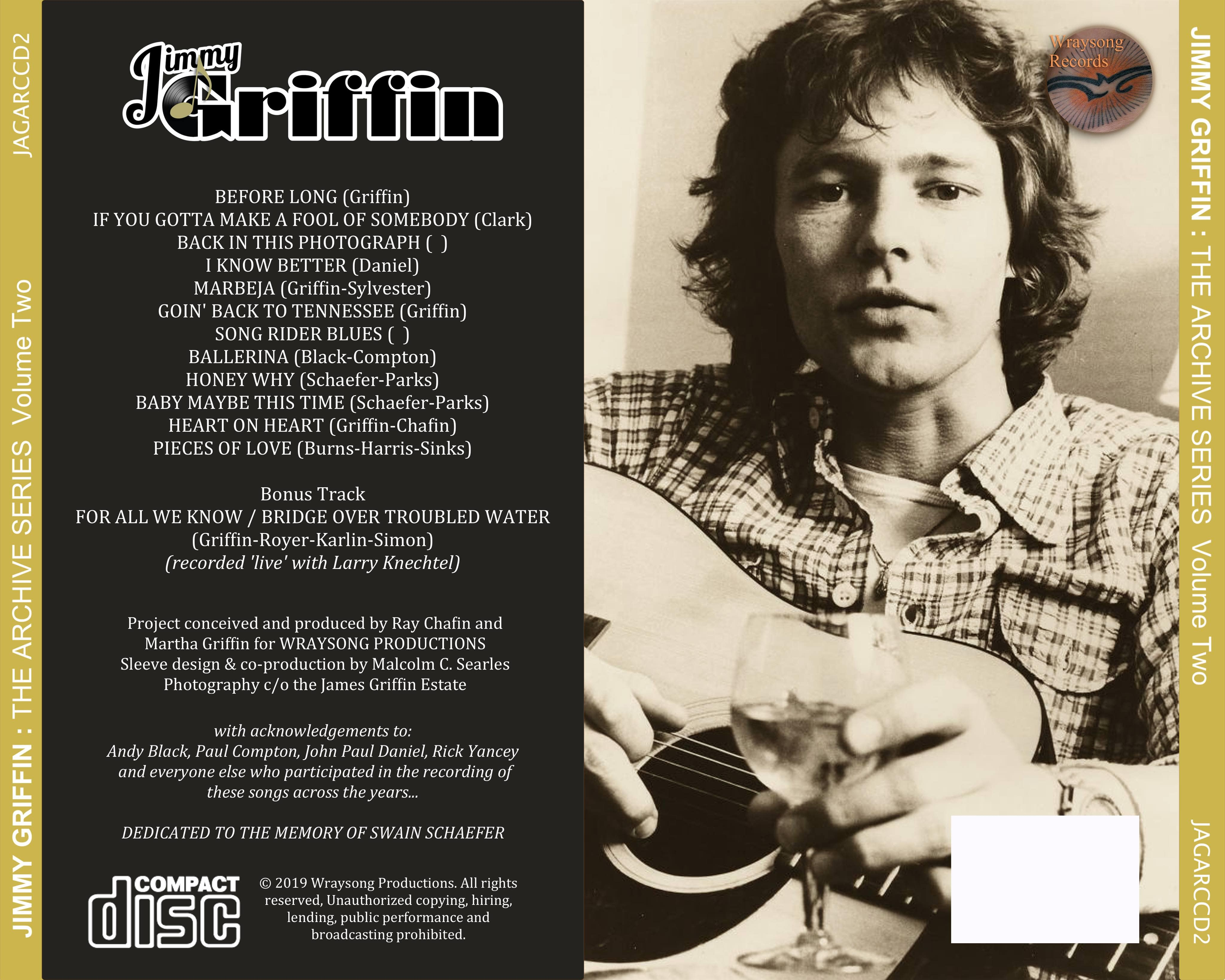 Jimmy Griffin The Archive Series Volume Two - Digital Download artwork 2