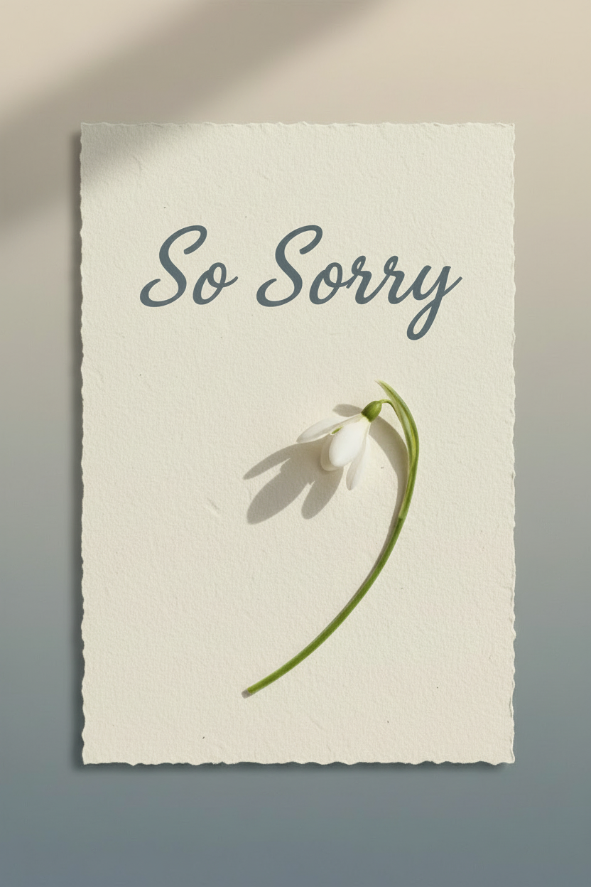So Sorry condolence card image