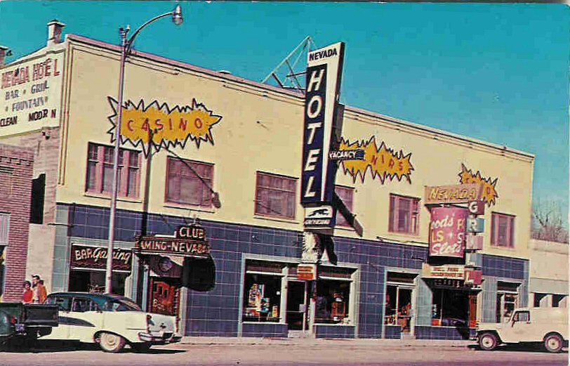 Historic Nevada Hotel postcard