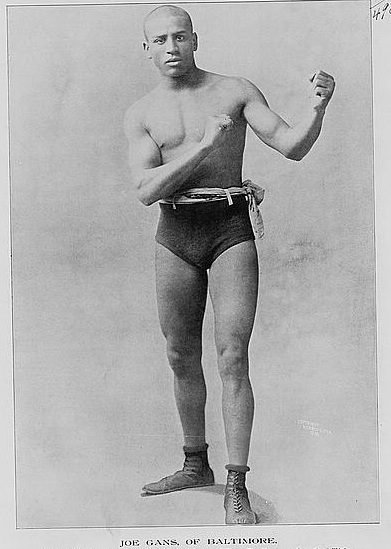 Boxer Joe Gans posing in 1898