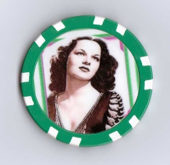 Gaming chip featuring a portrait of Virginia Hill