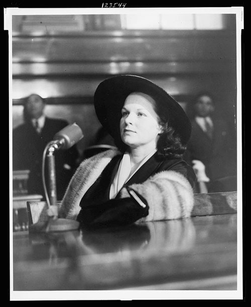Virginia Hill testifying before the Kefauver Committee in New York City
