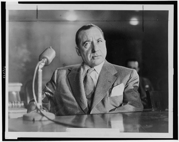 Frank Costello testifying before the Kefauver Committee in 1951