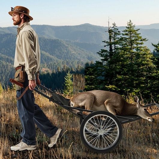 550 LBS Folding Deer Game Cart with Polyester Liner for Hunting