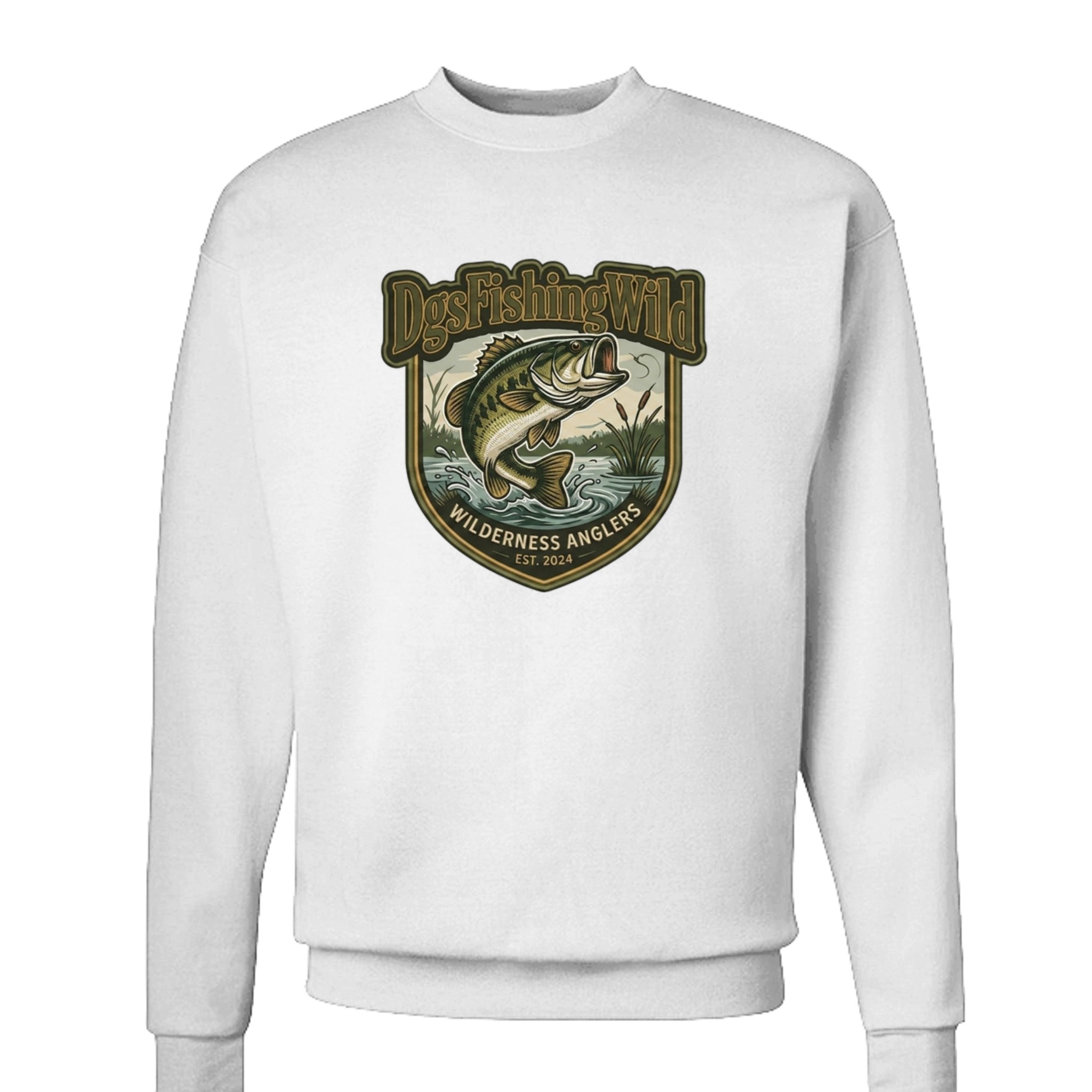Dgs Fishing Wild Bass EcoSmart 50/50 Fleece Crew
