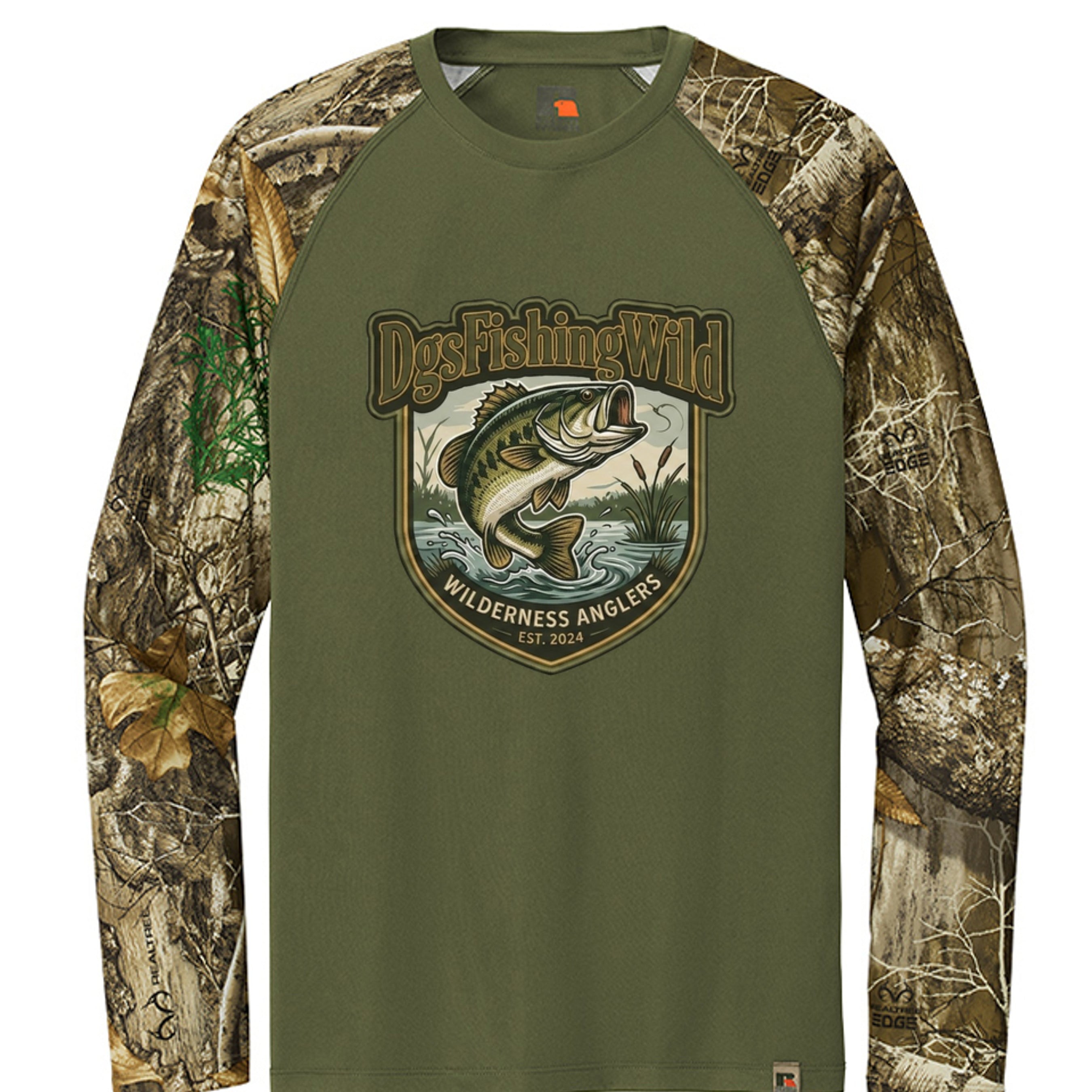 Dgs Fishing Wild Bass Performance Long Sleeve Tee
