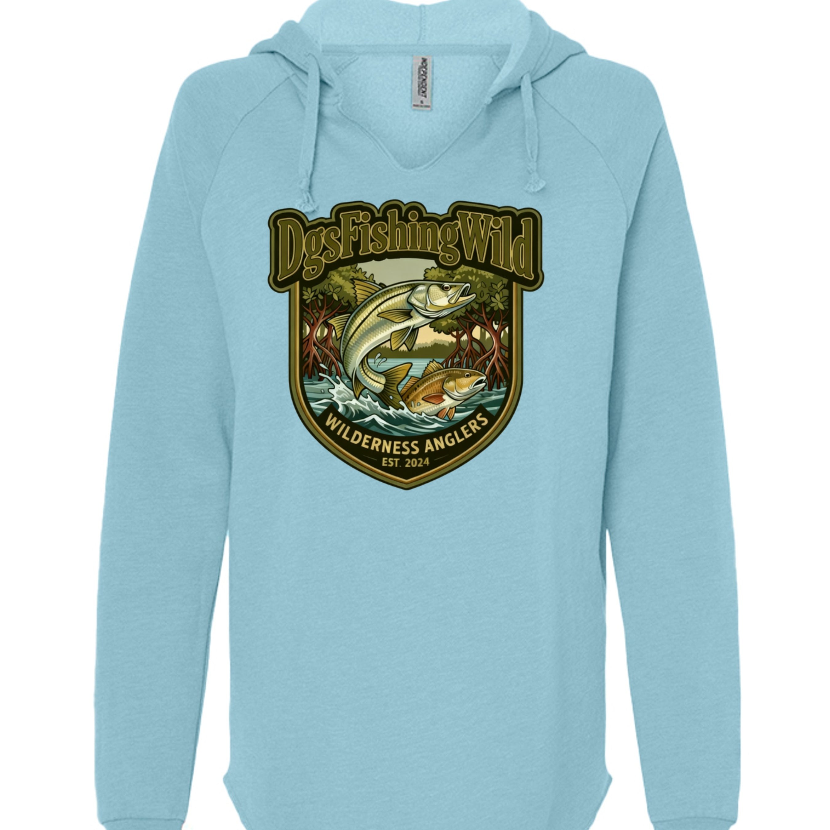 DGS Fishing Wild Women's Lightweight California Wave Wash Hoodie