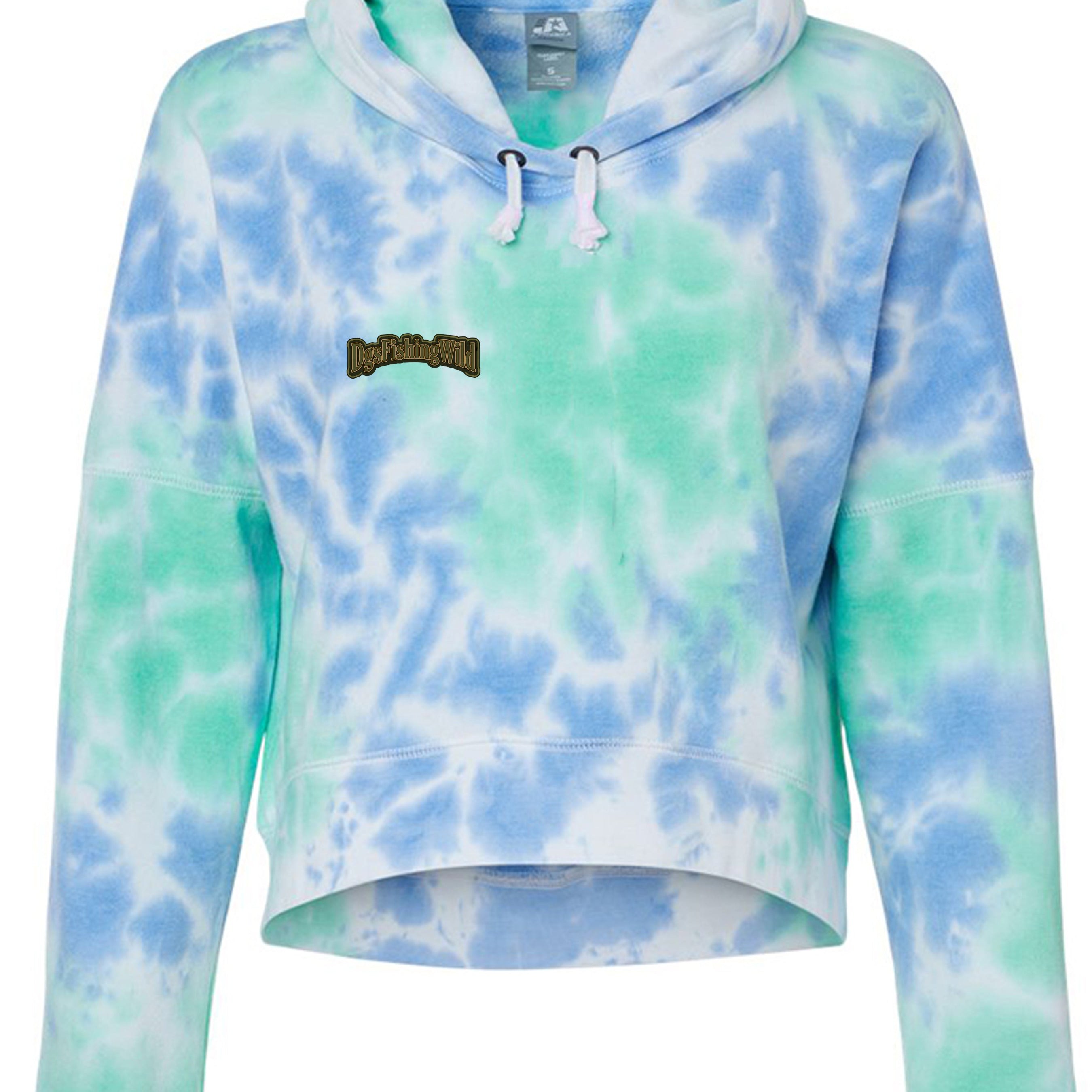 DGS Fishing Wild Women's Crop Hooded Sweatshirt