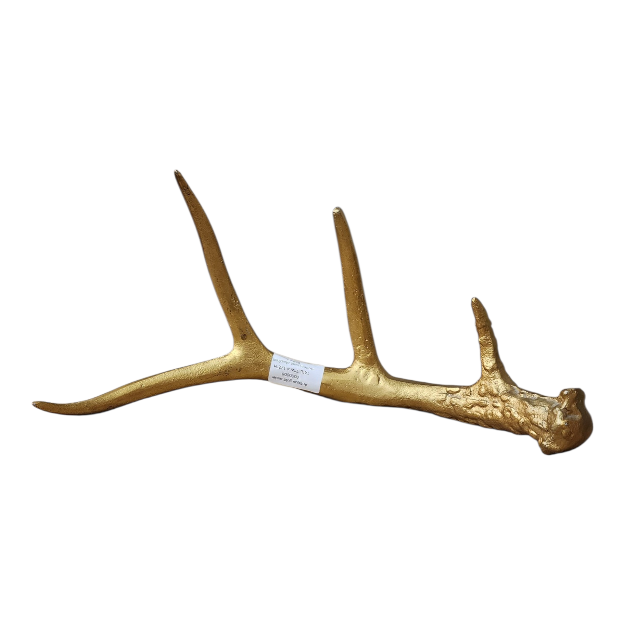 Antiqued gold Antler, view 2