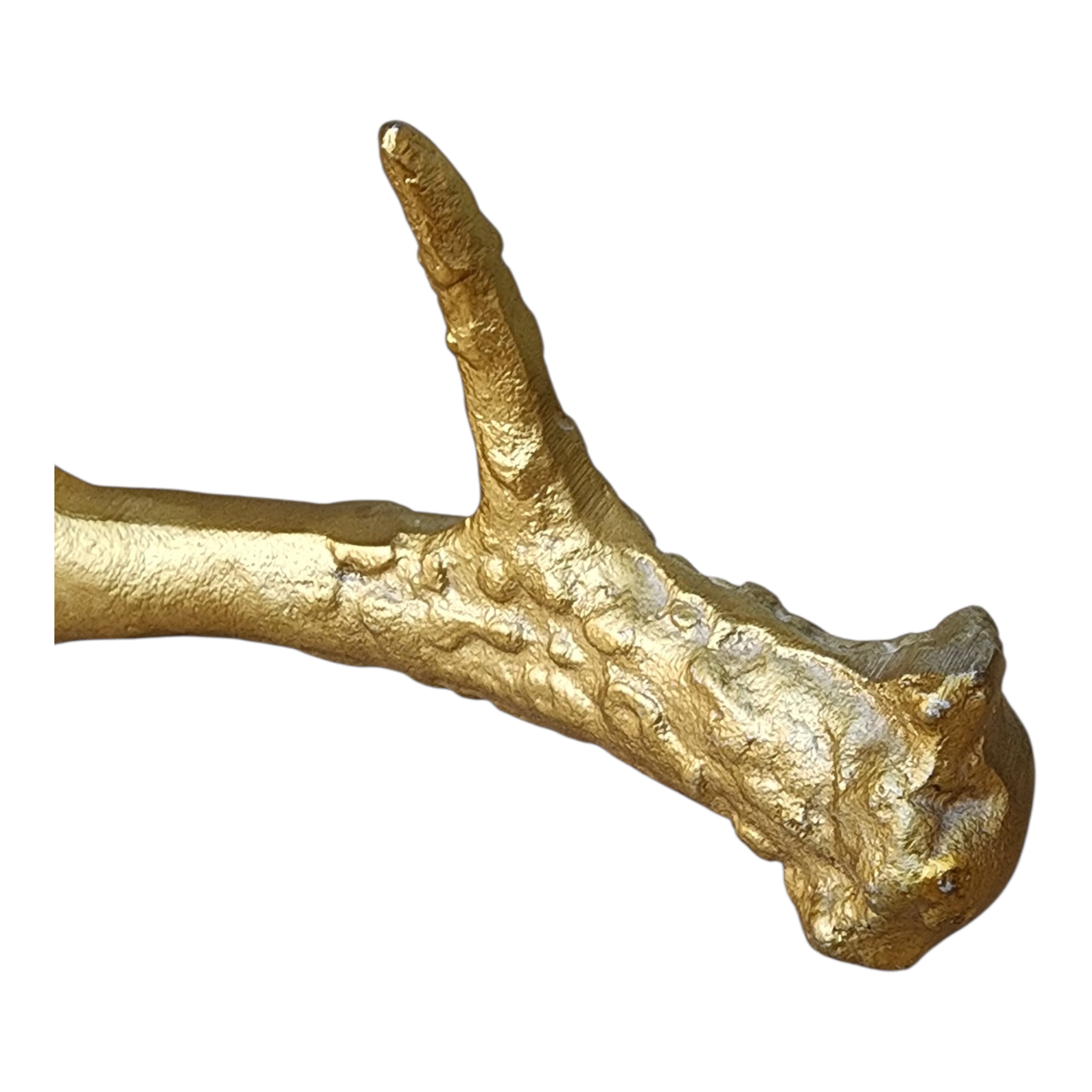 Antiqued gold Antler, view 3