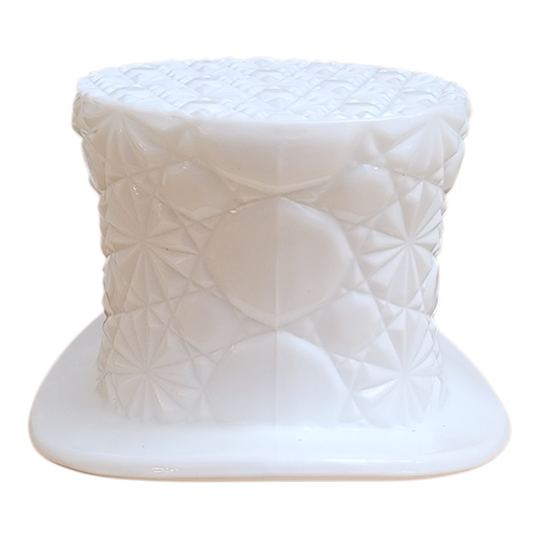 Fenton Milk Glass Top Hat Vases (Set of 5) | Daisy & Button Pattern | Vintage Collected Glass, view 4