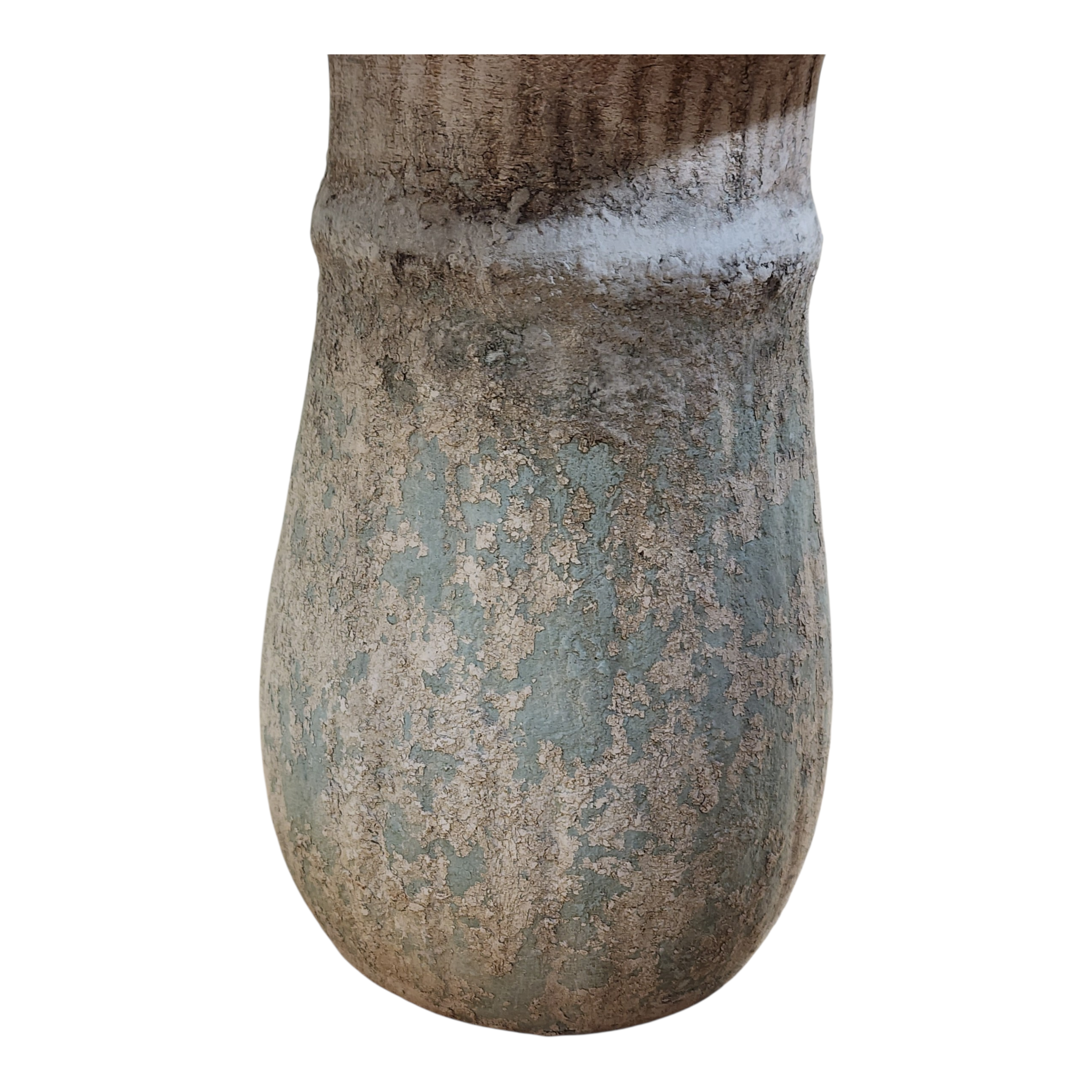 Large Sculptural Ceramic Mushroom Objects | Aged Mineral Patina Finish (Set of 2), view 4