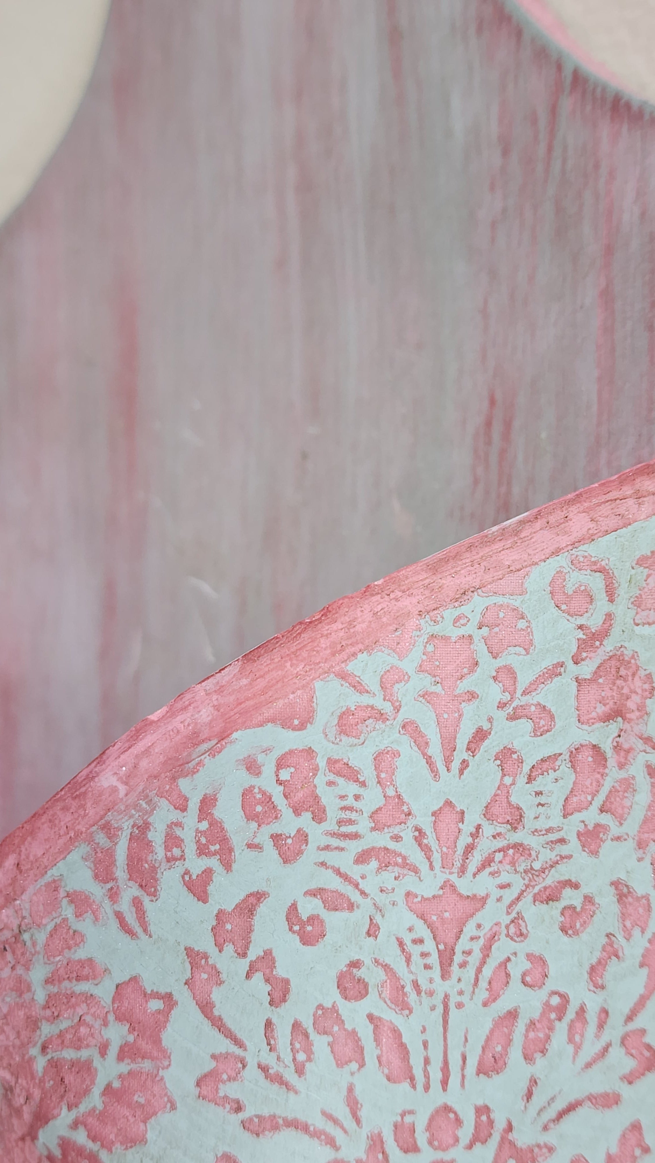 Rose & Verdigris wall pocket, view 5