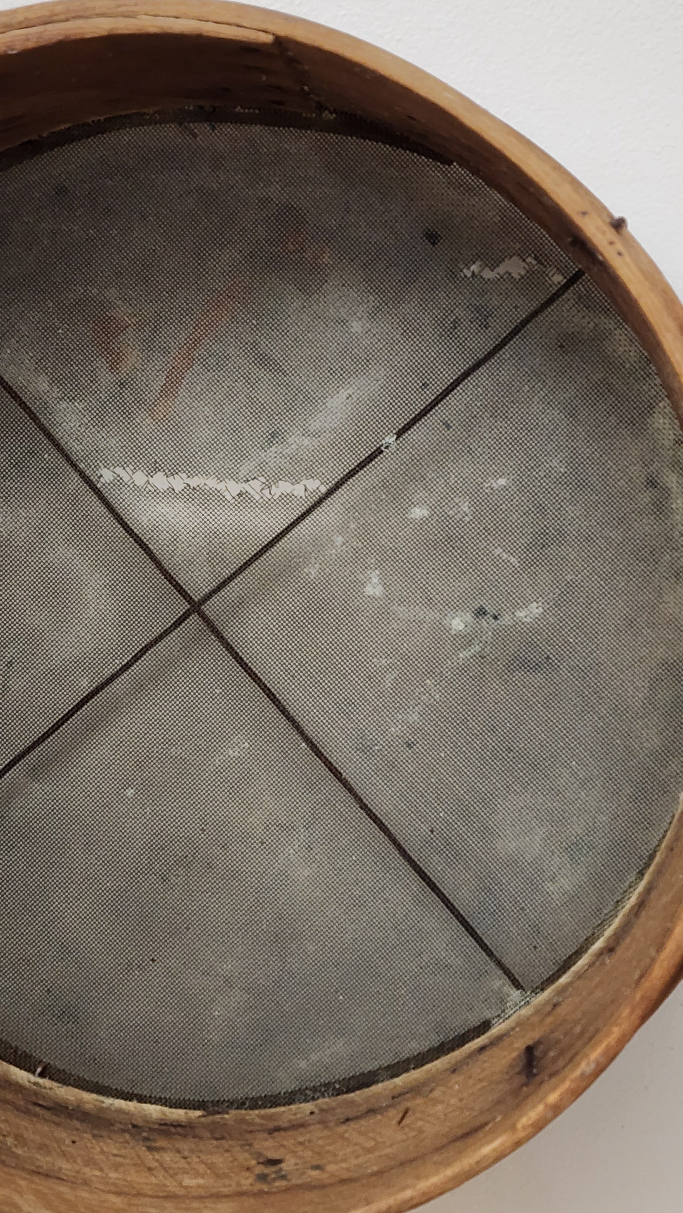 Vintage Wooden Flour Sifter with Wire Mesh | Rustic Farmhouse Kitchen Decor, view 4