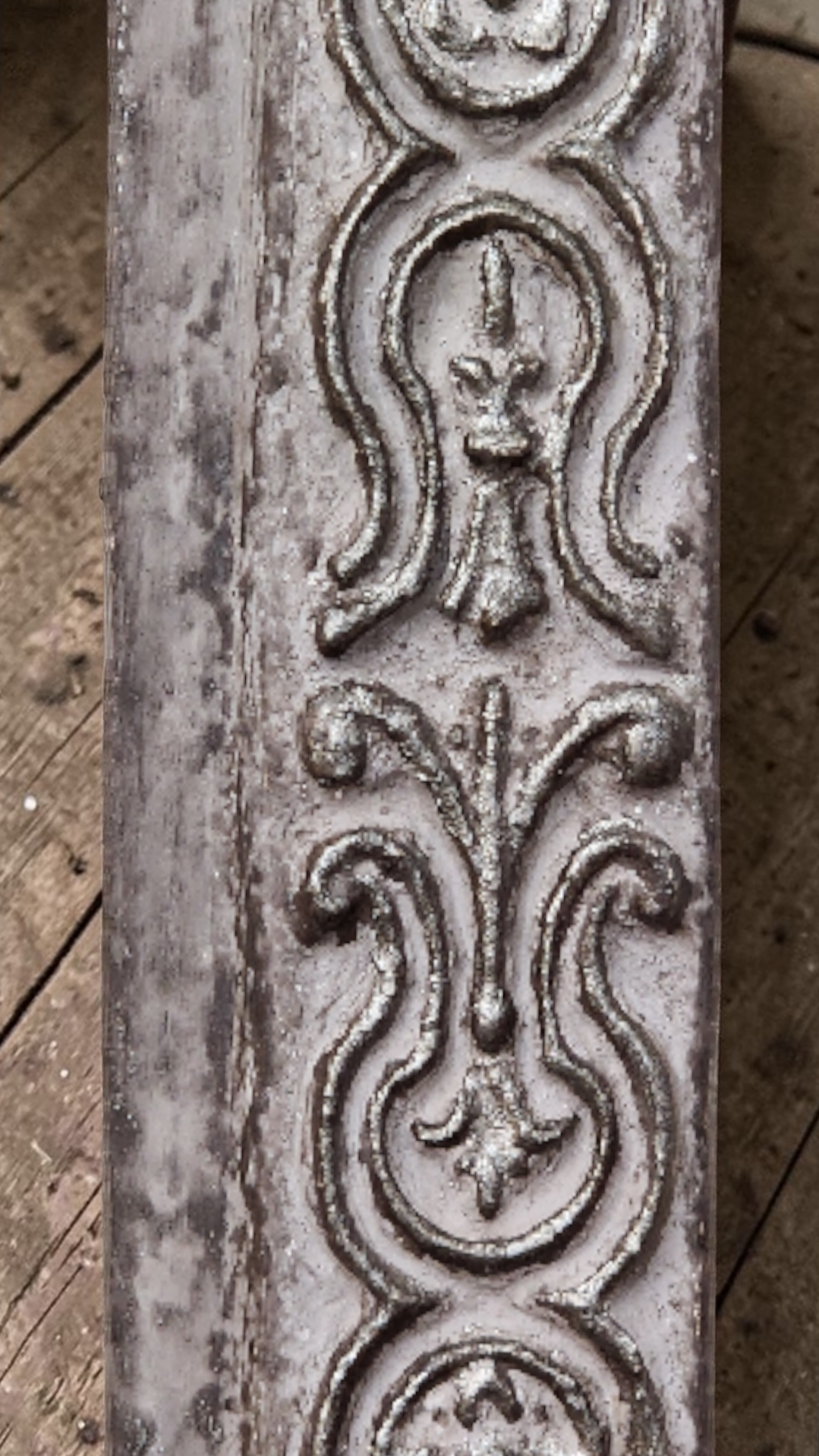European Patina Mirror | Hand-Painted Ornate Frame, view 3