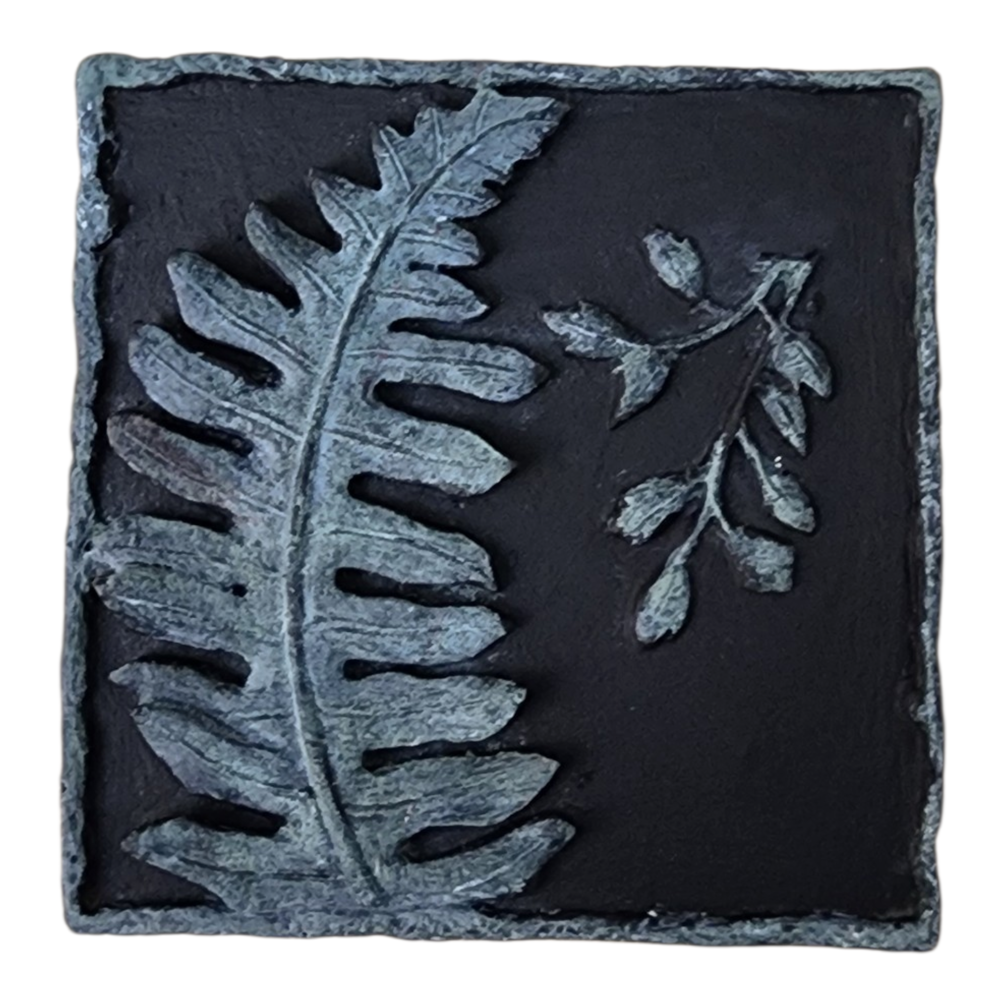 Pressed Botanical Relic Box 1 – Handcrafted Textural Fern Art