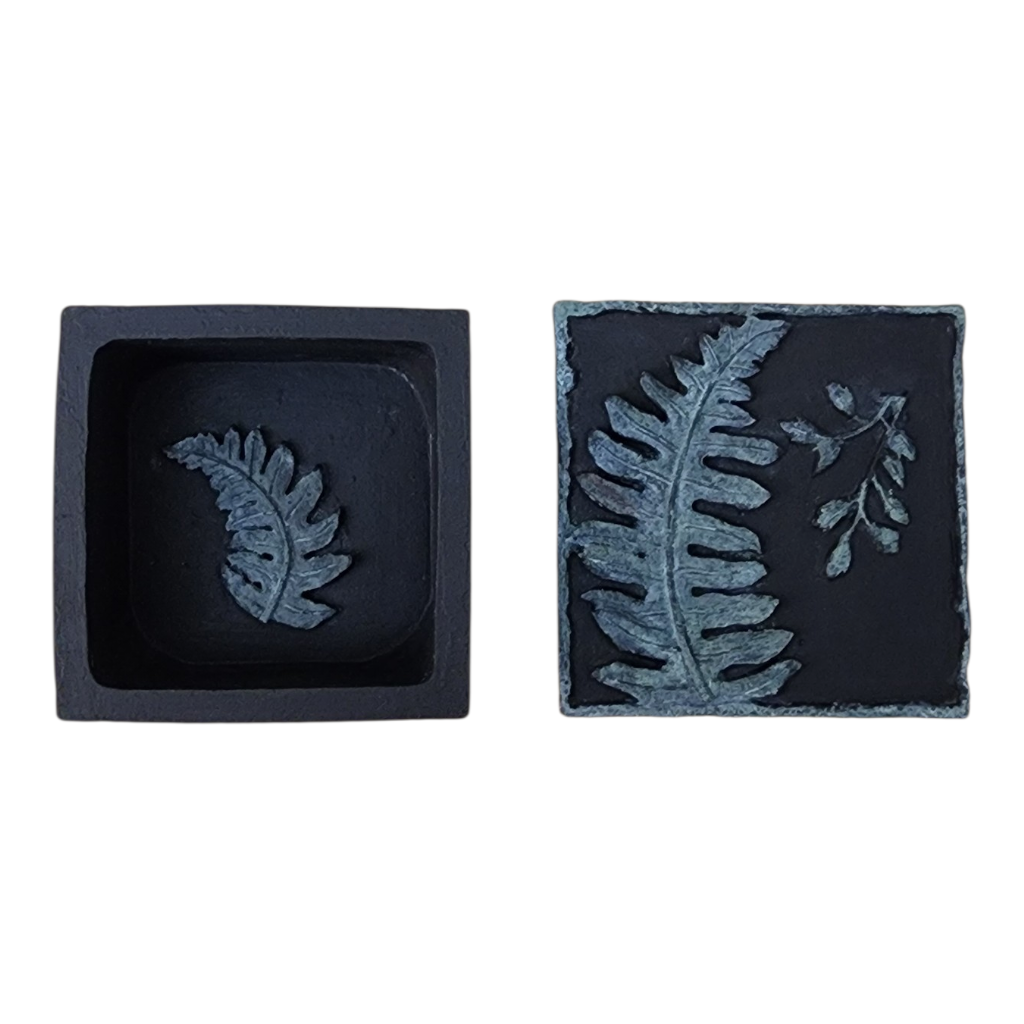 Pressed Botanical Relic Box 1 – Handcrafted Textural Fern Art, view 3