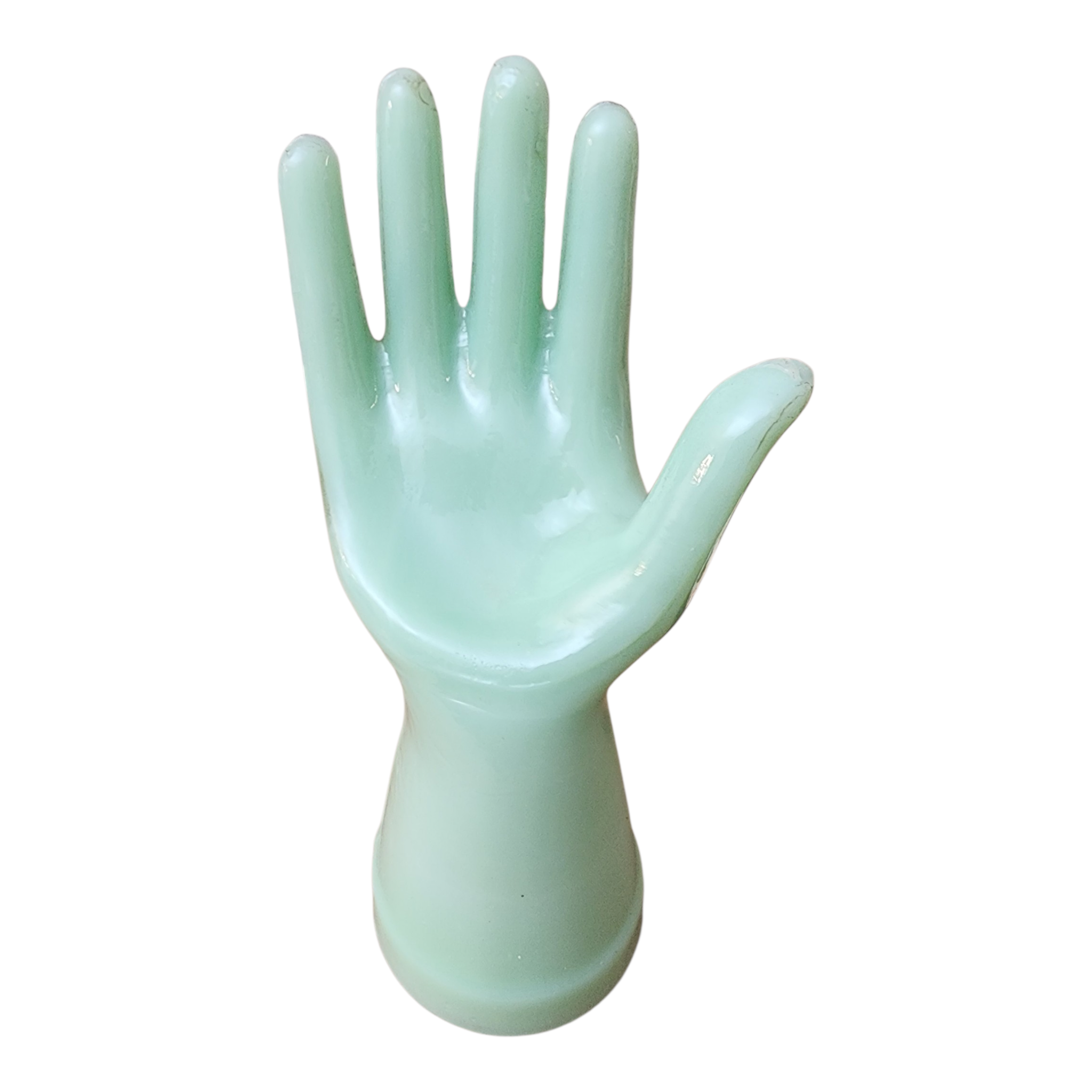 Jadeite glass ring holder