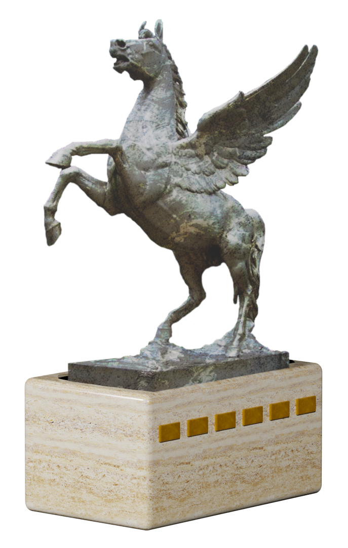 Pegasus marble memorial statue