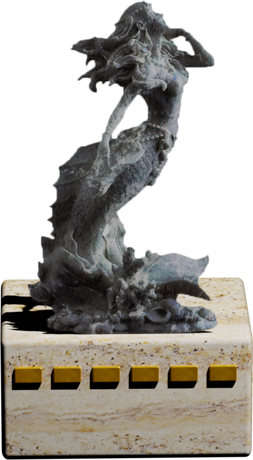 Princess of the Reef marble memorial statue