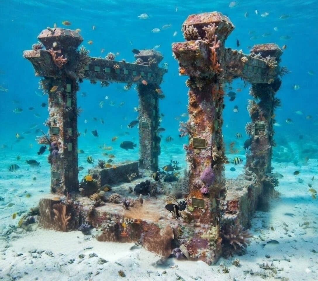 Limestone memorial reef structure