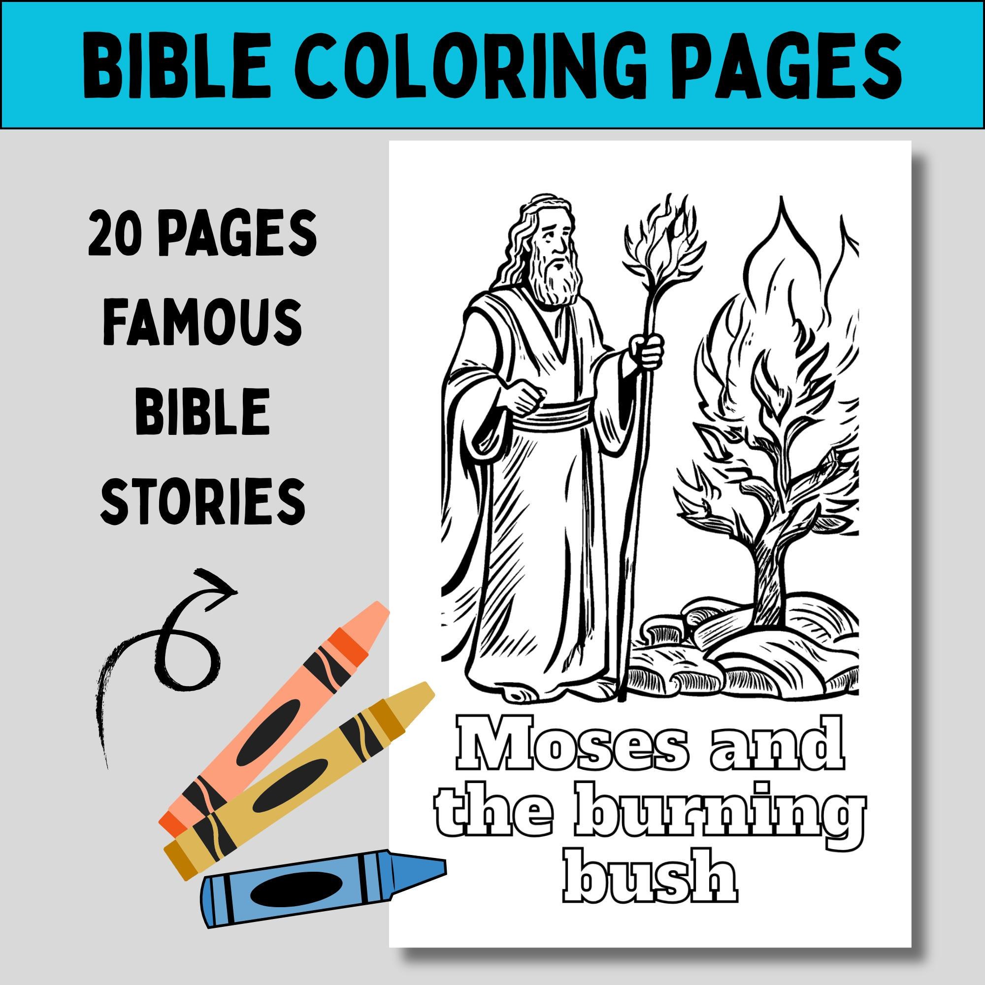 Bible Coloring Page for Children Bible Craft Activity Printable Christian Education Resource Material for Preschoolers Faith Sunday Activity