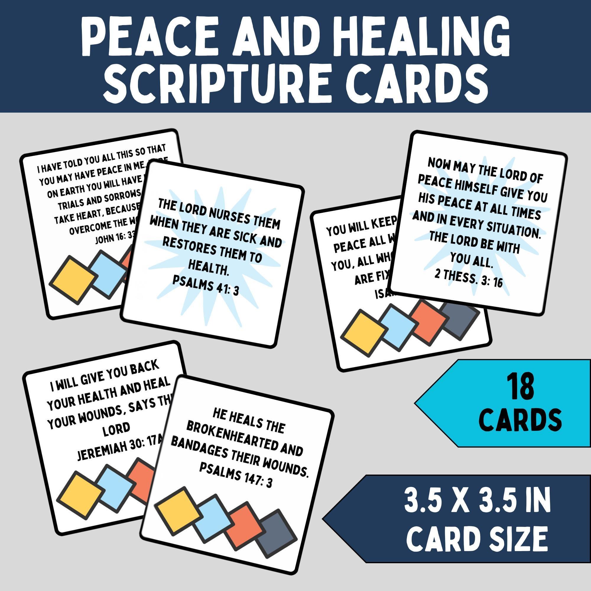 Printable Scripture Cards Bible Verse Daily Devotional Faith Inspiration Download Digital Christian Encouragement Gift Idea about Peace