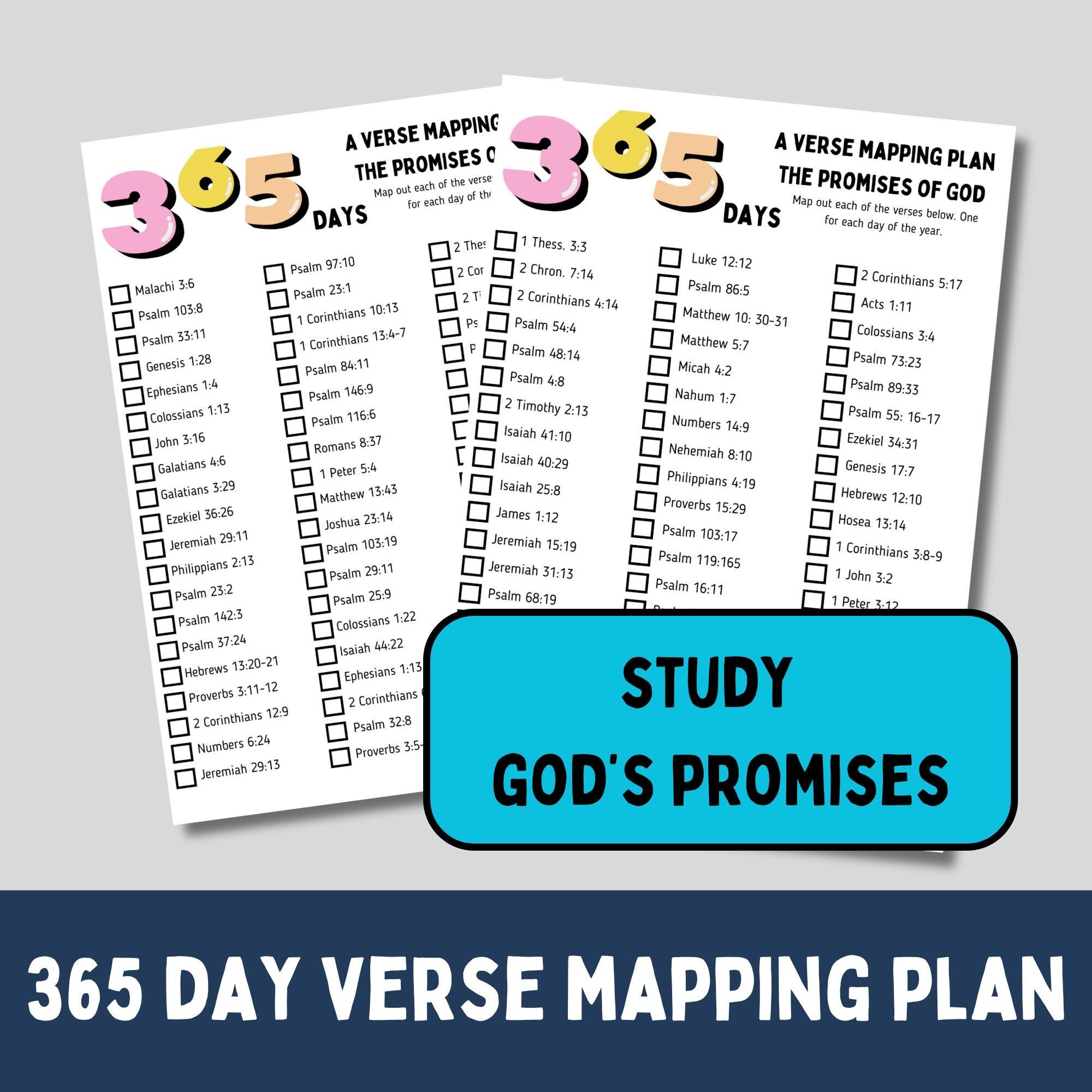 Printable Bible verse mapping plan for studying God’s promises