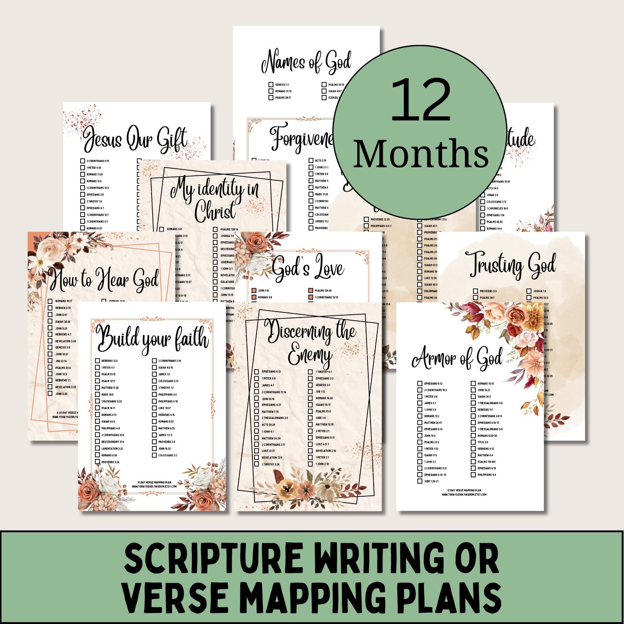 Twelve-month Bible reading plan printable for beginners