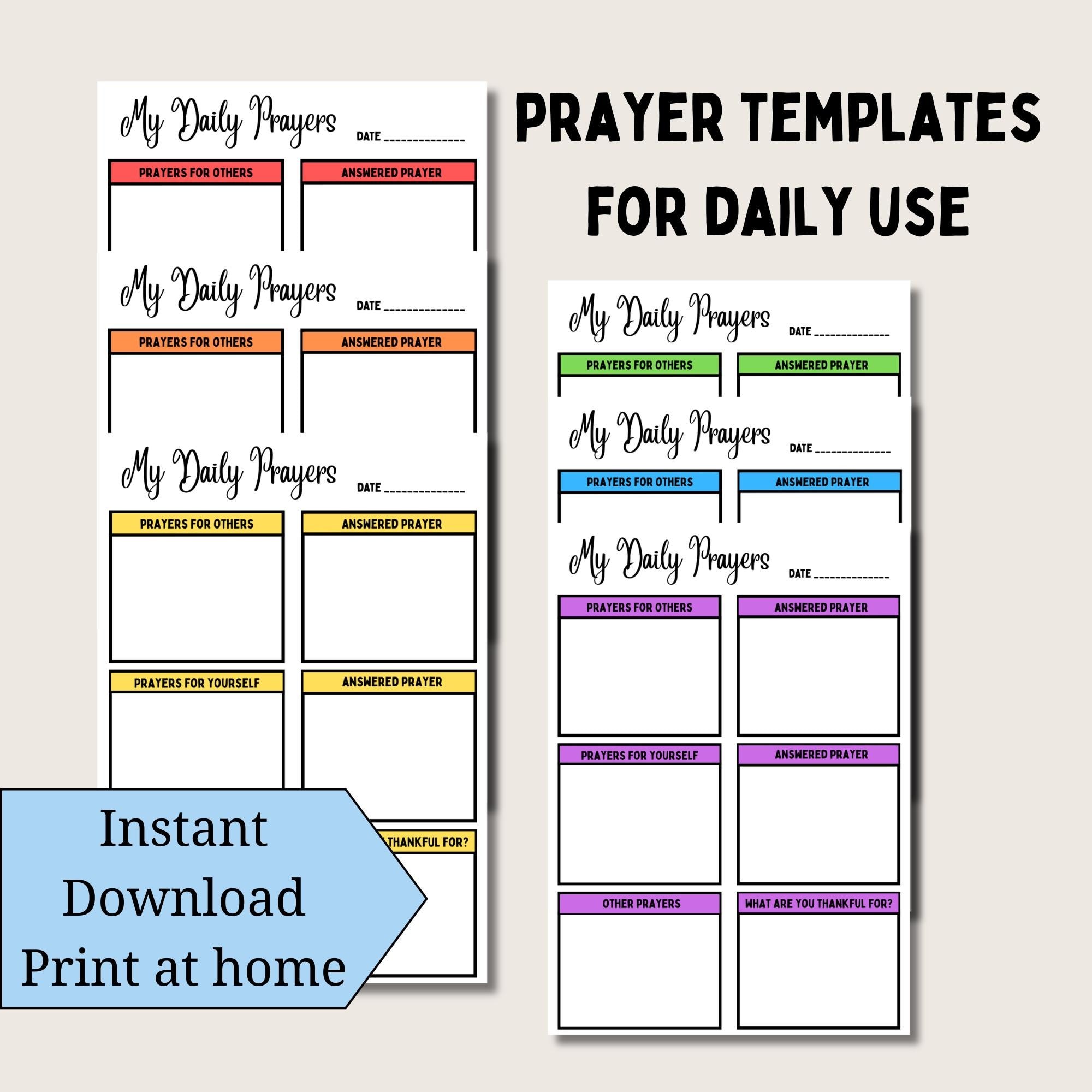 Prayer Tracker With Answer Printable Prayer Template Daily Devotional Journal Download Digital Planner Faith Requests Christian Organizer
