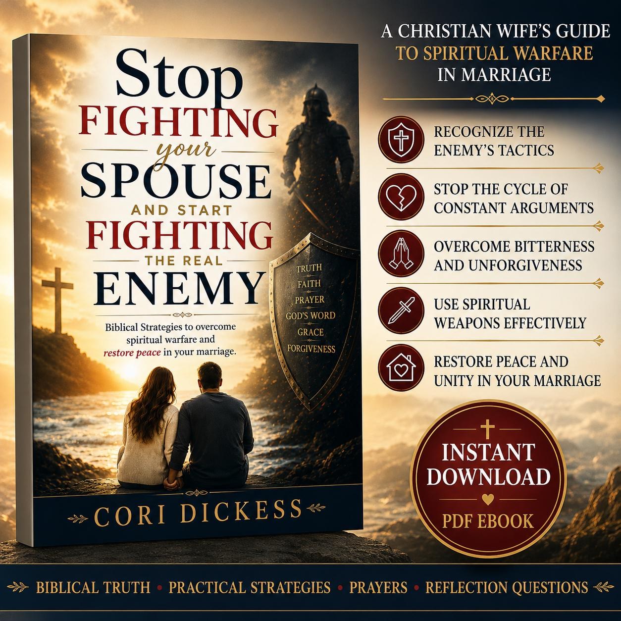 Christian Marriage Book Spiritual Warfare Prayer Guide Wife Devotional Biblical Conflict Resolution Strategies for Couples Therapy Manual
