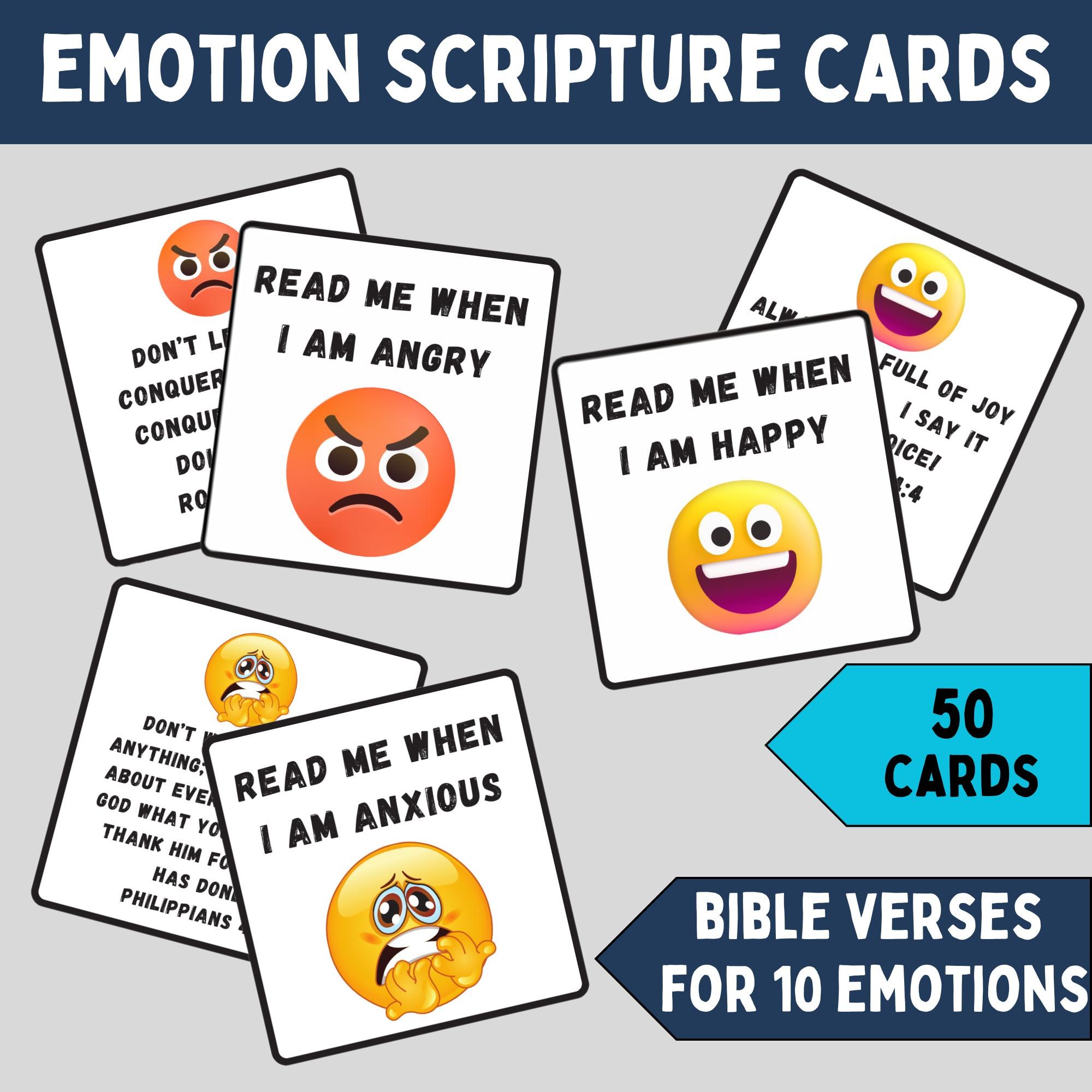 Christian emotion cards printable bible verses for emotions and feelings cards with scripture for emotional support flash cards
