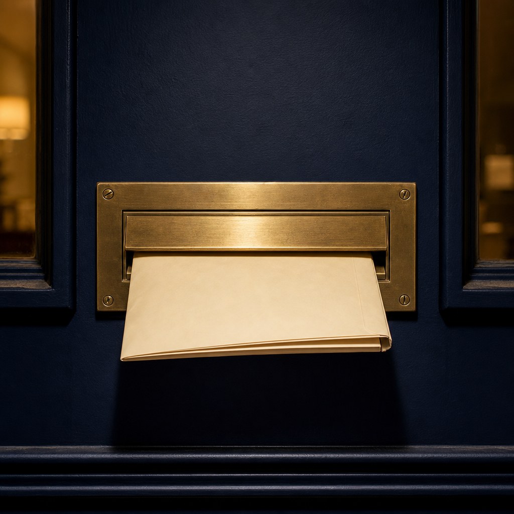 Secure after-hours slot for document delivery