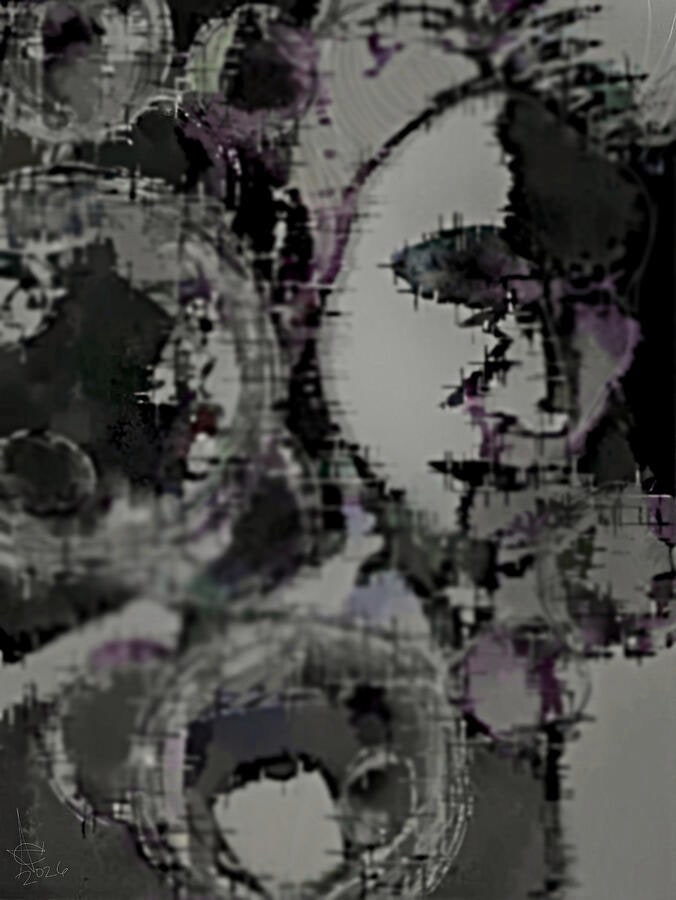 Abstract Faces in Monochrome